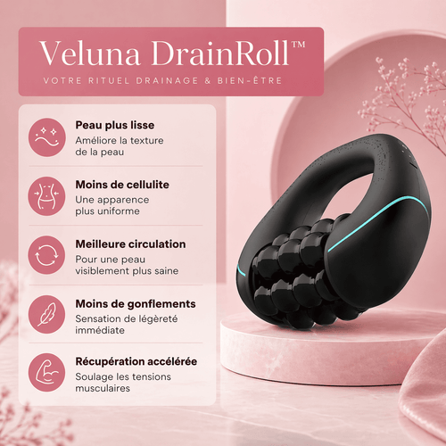Veluna DrainRoll™ - Masseur Corps Électrique · Rotation 360°