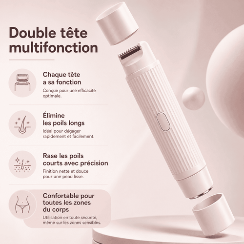 Veluna Edge™ - Rasoir électrique précision 2-en-1 pour visage, sourcils et bikini